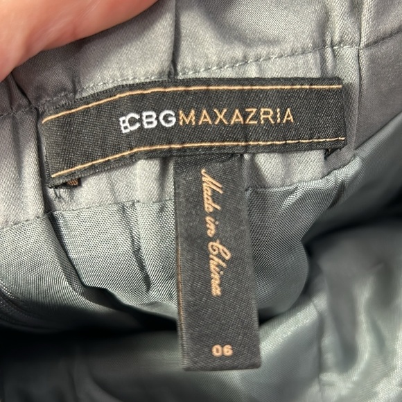 BCBG Gray Pencil Skirt with Ruffle Waist and Pockets - Picture 7 of 12